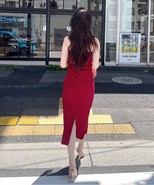 ROYAL PARTY（ロイヤルパーティー）の「【ZOZO限定】パット付ダブルストラップキャミワンピース（ワンピース・レディース・レッド/ブラック/マルチ/グレー・FREE）」の20枚目の写真