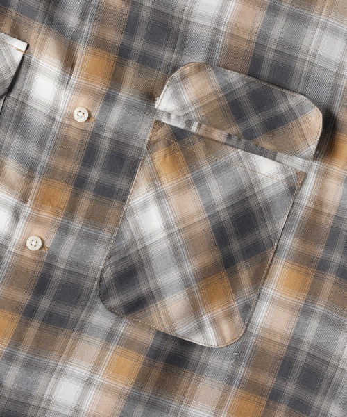 BACK NUMBER（バックナンバー）の「【BACK NUMBER】開襟オンブレ半袖シャツ（シャツ/ブラウス・メンズ・イエロー/ブラック/サックスブルー・M/L/XL）」の18枚目の写真