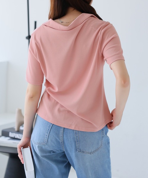Girly Doll（ガーリードール）の「フロントリボンスキッパーカットソー（Tシャツ/カットソー・レディース・ブラック/ブルー/ベージュ/ピンク・L/M）」の21枚目の写真