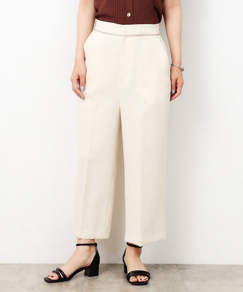 OPAQUE.CLIP(オペークドットクリップ)の「◆パイピングワイドパンツ【洗濯機洗い可】(その他パンツ・レディース・ブルー系その他/ダークグレー/オフホワイト・42/40/38)」の1枚目の写真