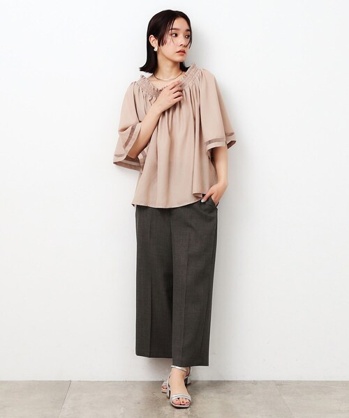 OPAQUE.CLIP(オペークドットクリップ)の「◆パイピングワイドパンツ【洗濯機洗い可】(その他パンツ・レディース・ブルー系その他/ダークグレー/オフホワイト・42/40/38)」の19枚目の写真