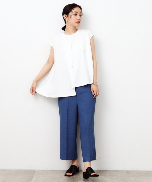 OPAQUE.CLIP(オペークドットクリップ)の「◆パイピングワイドパンツ【洗濯機洗い可】(その他パンツ・レディース・ブルー系その他/ダークグレー/オフホワイト・42/40/38)」の11枚目の写真