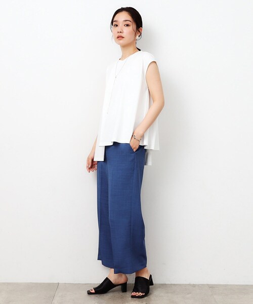 OPAQUE.CLIP(オペークドットクリップ)の「◆パイピングワイドパンツ【洗濯機洗い可】(その他パンツ・レディース・ブルー系その他/ダークグレー/オフホワイト・42/40/38)」の12枚目の写真