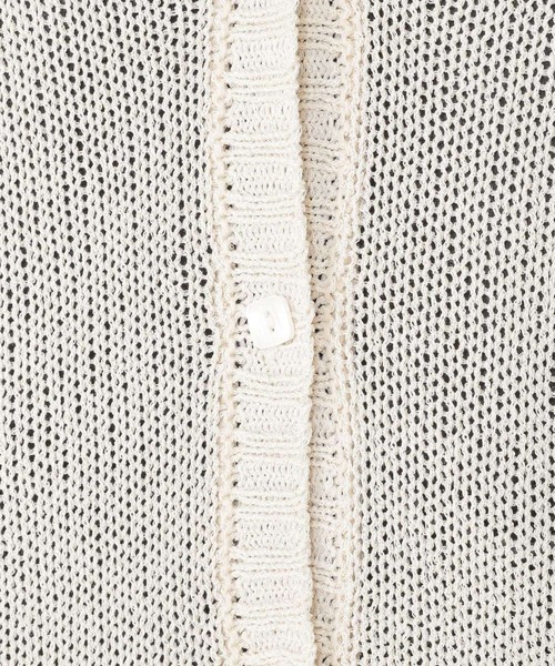 studio CLIP(スタディオクリップ)の「3ゲージブライトリリヤーンVネックカーディガン(カーディガン/ボレロ・レディース・ナチュラル/ラベンダー/イエロー・FREE)」の17枚目の写真