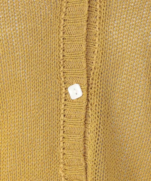 studio CLIP(スタディオクリップ)の「3ゲージブライトリリヤーンVネックカーディガン(カーディガン/ボレロ・レディース・ナチュラル/ラベンダー/イエロー・FREE)」の18枚目の写真