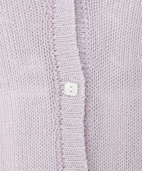 studio CLIP(スタディオクリップ)の「3ゲージブライトリリヤーンVネックカーディガン(カーディガン/ボレロ・レディース・ナチュラル/ラベンダー/イエロー・FREE)」の19枚目の写真