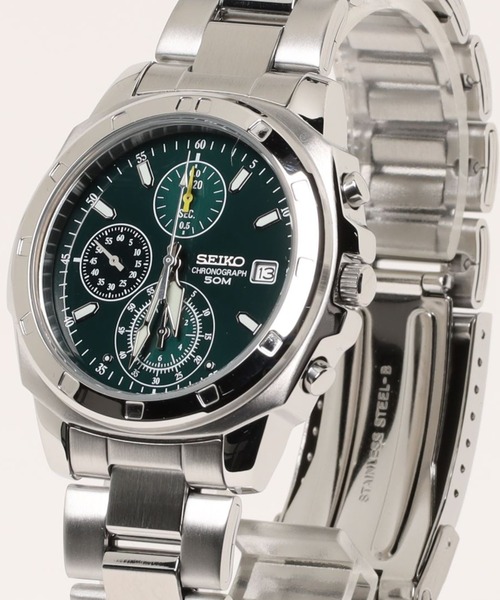 SEIKO セイコー 5気圧防水 日本製クォーツ クロノグラフ メタル