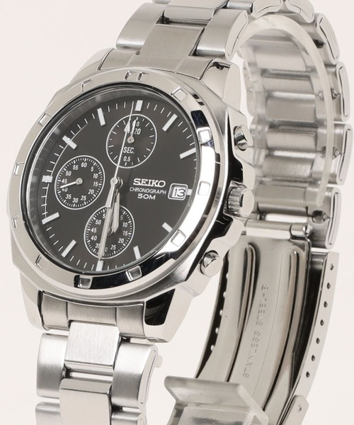 SEIKO(セイコー)の「SEIKO セイコー/ 5気圧防水 日本製クォーツ クロノグラフ メタルベルト ラウンドフェイス アナログ腕時計 //// SNDシリーズ(アナログ腕時計・メンズ・ブラック×シルバー/シルバー×ブラック/シルバー×ブルー/ダークグリーン/シルバー/レッド/イエロー・FREE)」の17枚目の写真