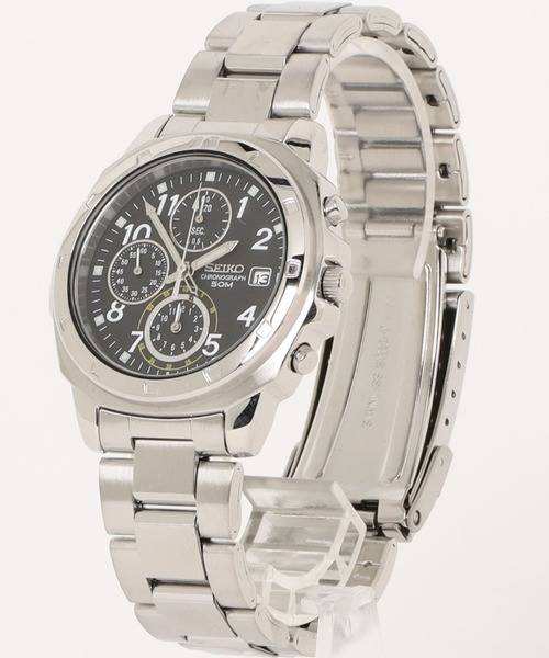 SEIKO（セイコー）の「SEIKO セイコー/ 5気圧防水 日本製クォーツ クロノグラフ メタルベルト ラウンドフェイス アナログ腕時計 //// SNDシリーズ（アナログ腕時計・メンズ・ブラック×シルバー/シルバー×ブラック/シルバー×ブルー/ダークグリーン/シルバー/レッド/イエロー・FREE）」の13枚目の写真