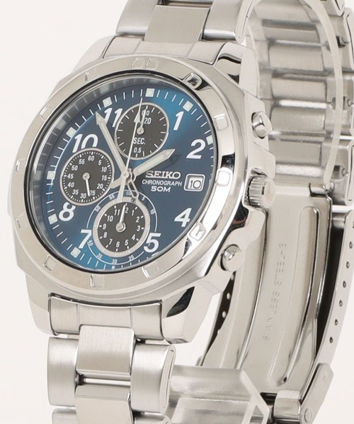 SEIKO（セイコー）の「SEIKO セイコー/ 5気圧防水 日本製クォーツ クロノグラフ メタルベルト ラウンドフェイス アナログ腕時計 //// SNDシリーズ（アナログ腕時計・メンズ・ブラック×シルバー/シルバー×ブラック/シルバー×ブルー/ダークグリーン/シルバー/レッド/イエロー・FREE）」の21枚目の写真