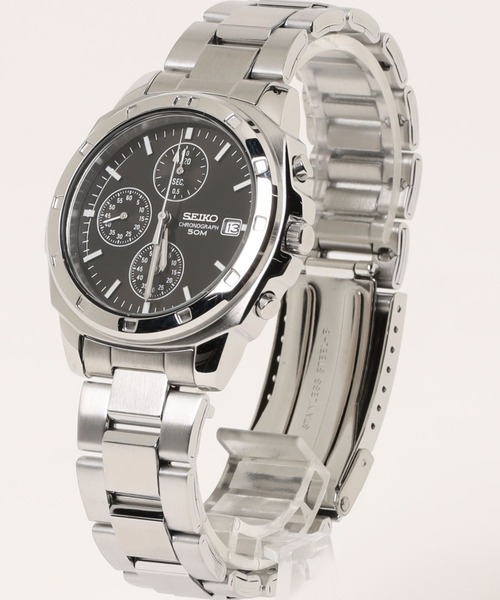 SEIKO(セイコー)の「SEIKO セイコー/ 5気圧防水 日本製クォーツ クロノグラフ メタルベルト ラウンドフェイス アナログ腕時計 //// SNDシリーズ(アナログ腕時計・メンズ・ブラック×シルバー/シルバー×ブラック/シルバー×ブルー/ダークグリーン/シルバー/レッド/イエロー・FREE)」の18枚目の写真