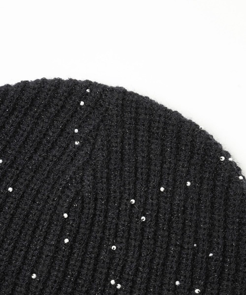 LOWRYS FARM（ローリーズファーム）の「ビーズニットワッチ　128530（ハンチング/ベレー帽・レディース・ベージュ/ブラック/グレー・FREE）」の6枚目の写真
