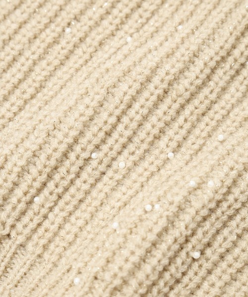 LOWRYS FARM（ローリーズファーム）の「ビーズニットワッチ　128530（ハンチング/ベレー帽・レディース・ベージュ/ブラック/グレー・FREE）」の22枚目の写真