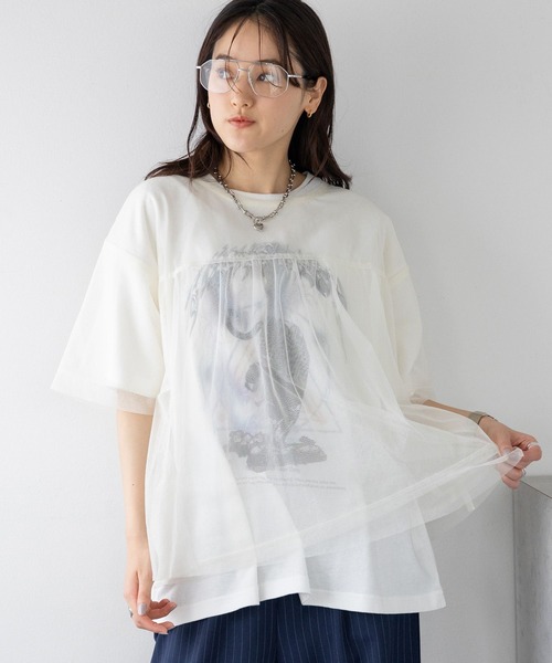 RAGEBLUE（レイジブルー）の「ヴィンテージライク/ルーズロックTシャツ（Tシャツ/カットソー・レディース・ホワイト系1/ブラック系1/ブラック/その他4・FREE）」の21枚目の写真