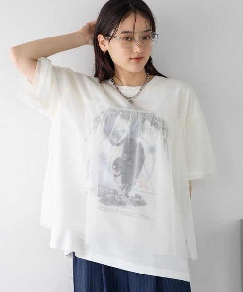 RAGEBLUE（レイジブルー）の「ヴィンテージライク/ルーズロックTシャツ（Tシャツ/カットソー・レディース・ホワイト系1/ブラック系1/ブラック/その他4・FREE）」の22枚目の写真
