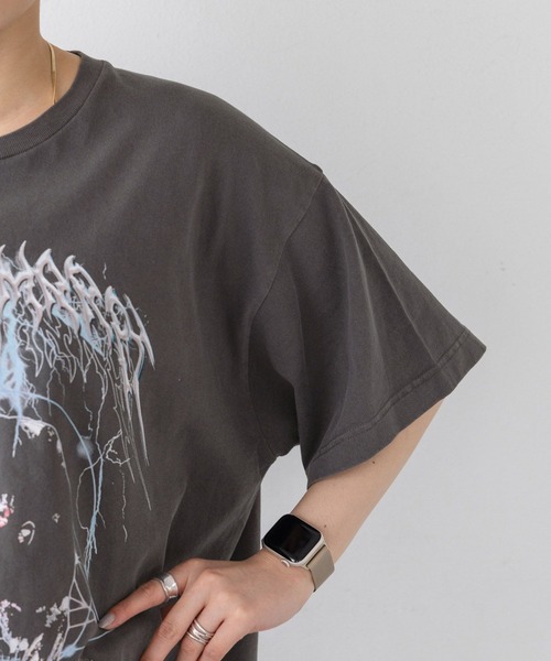 RAGEBLUE（レイジブルー）の「ヴィンテージライク/ルーズロックTシャツ（Tシャツ/カットソー・レディース・ホワイト系1/ブラック系1/ブラック/その他4・FREE）」の16枚目の写真