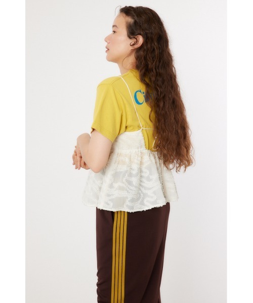 RODEO CROWNS WIDE BOWL（ロデオクラウンズワイドボウル）の「フリンジキャミソール（キャミソール・レディース・ブラック/オフホワイト・FREE）」の9枚目の写真