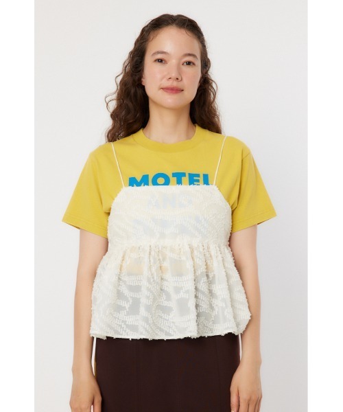 RODEO CROWNS WIDE BOWL（ロデオクラウンズワイドボウル）の「フリンジキャミソール（キャミソール・レディース・ブラック/オフホワイト・FREE）」の13枚目の写真