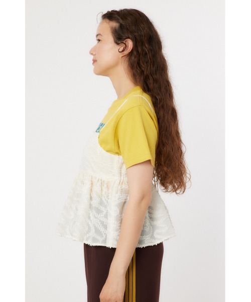 RODEO CROWNS WIDE BOWL（ロデオクラウンズワイドボウル）の「フリンジキャミソール（キャミソール・レディース・ブラック/オフホワイト・FREE）」の14枚目の写真