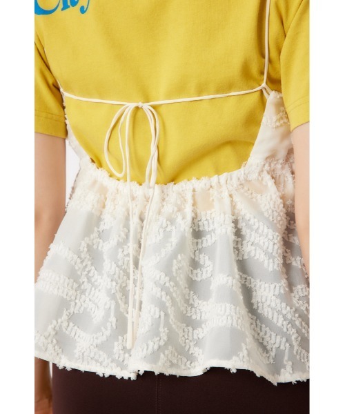 RODEO CROWNS WIDE BOWL（ロデオクラウンズワイドボウル）の「フリンジキャミソール（キャミソール・レディース・ブラック/オフホワイト・FREE）」の17枚目の写真