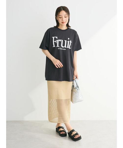 FRUIT OF THE LOOM(フルーツオブザルーム)の「■ FRUIT OF THE LOOM ロゴptTEE(Tシャツ/カットソー・レディース・ブラック/オフホワイト・FREE)」の6枚目の写真