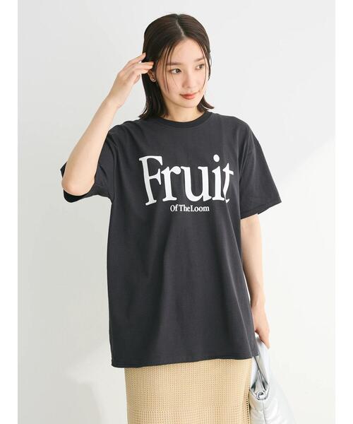 FRUIT OF THE LOOM(フルーツオブザルーム)の「■ FRUIT OF THE LOOM ロゴptTEE(Tシャツ/カットソー・レディース・ブラック/オフホワイト・FREE)」の4枚目の写真