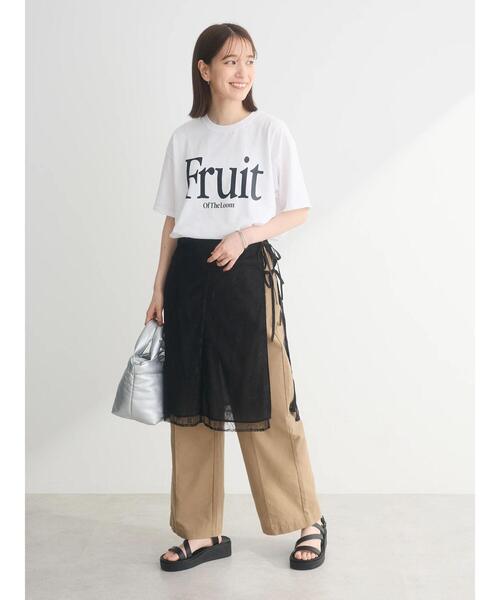 FRUIT OF THE LOOM(フルーツオブザルーム)の「■ FRUIT OF THE LOOM ロゴptTEE(Tシャツ/カットソー・レディース・ブラック/オフホワイト・FREE)」の9枚目の写真