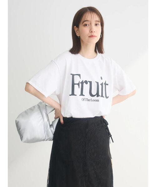 FRUIT OF THE LOOM(フルーツオブザルーム)の「■ FRUIT OF THE LOOM ロゴptTEE(Tシャツ/カットソー・レディース・ブラック/オフホワイト・FREE)」の7枚目の写真