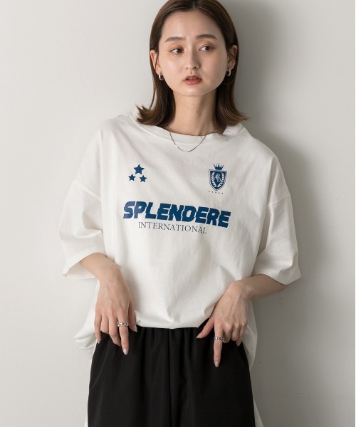 ad thie(アドティエ)の「ゲームデザイン オーバーサイズTシャツ(Tシャツ/カットソー・レディース・オフホワイト/ブラック/ブルーグレー・FREE)」の11枚目の写真