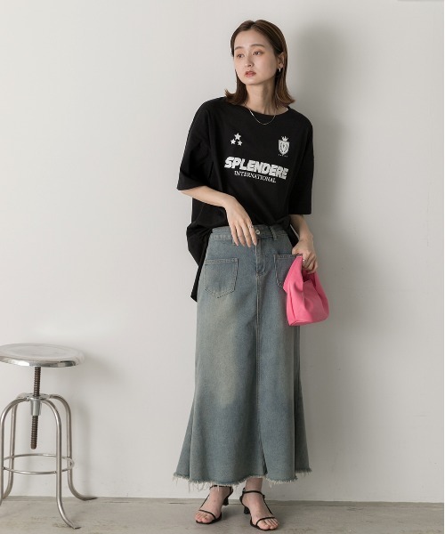 ad thie(アドティエ)の「ゲームデザイン オーバーサイズTシャツ(Tシャツ/カットソー・レディース・オフホワイト/ブラック/ブルーグレー・FREE)」の16枚目の写真