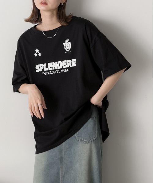 ad thie(アドティエ)の「ゲームデザイン オーバーサイズTシャツ(Tシャツ/カットソー・レディース・オフホワイト/ブラック/ブルーグレー・FREE)」の17枚目の写真
