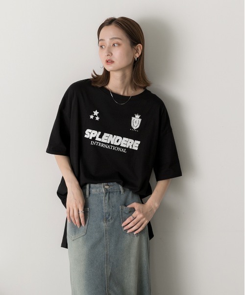 ad thie(アドティエ)の「ゲームデザイン オーバーサイズTシャツ(Tシャツ/カットソー・レディース・オフホワイト/ブラック/ブルーグレー・FREE)」の18枚目の写真