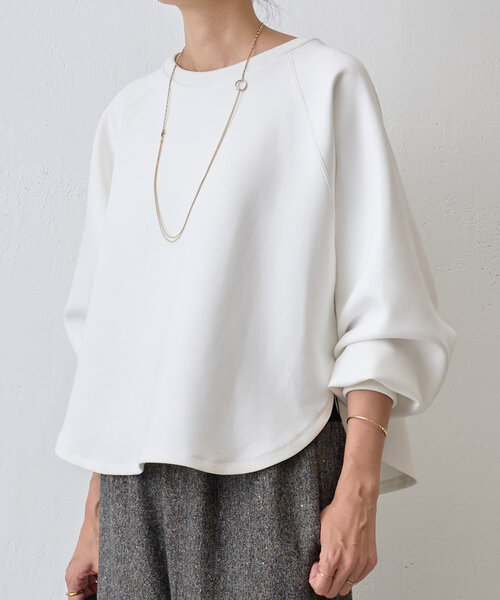 BEARDSLEY（ビアズリー）の「ダンボールサークルプルオーバー（Tシャツ/カットソー・レディース・ホワイト/ブラック/アイボリー/ライトグレー・FREE）」の2枚目の写真