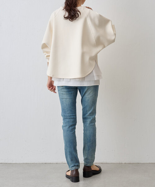 BEARDSLEY（ビアズリー）の「ダンボールサークルプルオーバー（Tシャツ/カットソー・レディース・ホワイト/ブラック/アイボリー/ライトグレー・FREE）」の13枚目の写真