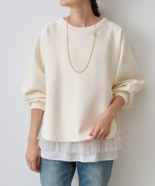 BEARDSLEY（ビアズリー）の「ダンボールサークルプルオーバー（Tシャツ/カットソー・レディース・ホワイト/ブラック/アイボリー/ライトグレー・FREE）」の14枚目の写真