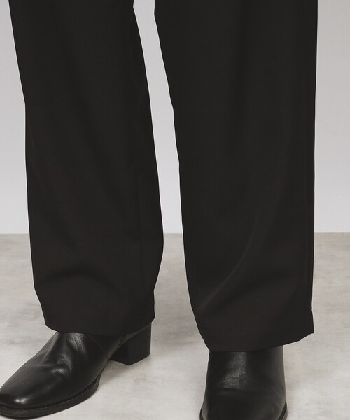 tk.TAKEO KIKUCHI(ティーケータケオキクチ)の「◆ダブルクロスルーズテーパードパンツ(セットアップ対応)(スラックス・メンズ・ブラック/ブラウン系/ダークグレー・03/02/01)」の5枚目の写真