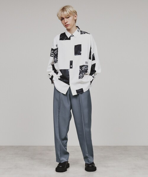 tk.TAKEO KIKUCHI(ティーケータケオキクチ)の「◆ダブルクロスルーズテーパードパンツ(セットアップ対応)(スラックス・メンズ・ブラック/ブラウン系/ダークグレー・03/02/01)」の18枚目の写真