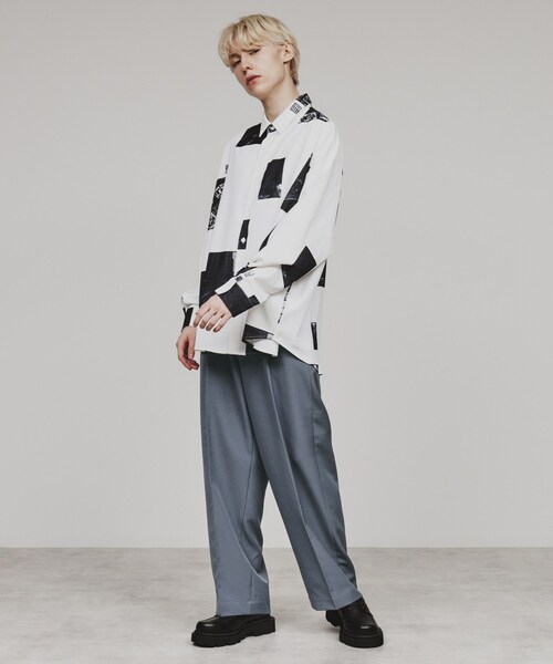 tk.TAKEO KIKUCHI(ティーケータケオキクチ)の「◆ダブルクロスルーズテーパードパンツ(セットアップ対応)(スラックス・メンズ・ブラック/ブラウン系/ダークグレー・03/02/01)」の17枚目の写真