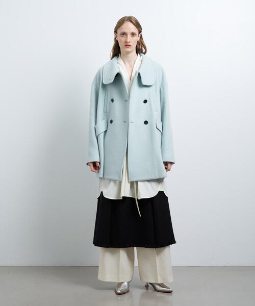 セール】ダブルメルトンPコート（ピーコート）｜LANVIN en Bleu