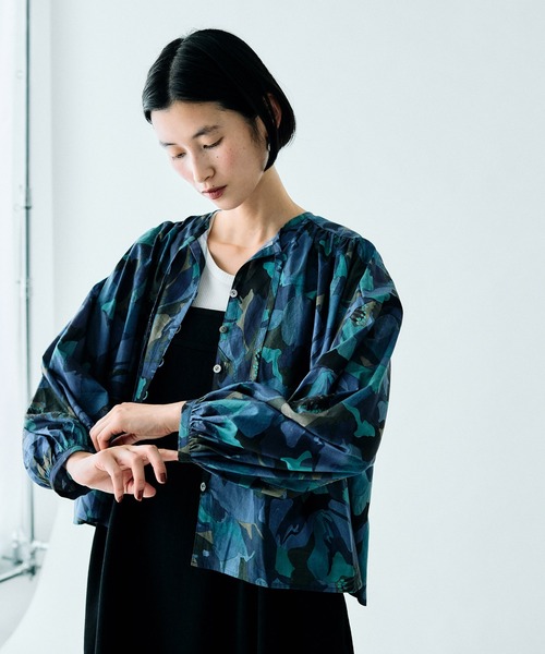 リバティプリントボレロブラウス　マリンフランセーズ 極美品マリンフランセーズリバティボレロブラウスリバティ