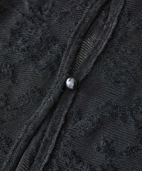 VIS（ビス）の「【前後2WAY】カットジャガードカーディガン【洗える】（カーディガン/ボレロ・レディース・ブラック/オフホワイト・FREE）」の10枚目の写真
