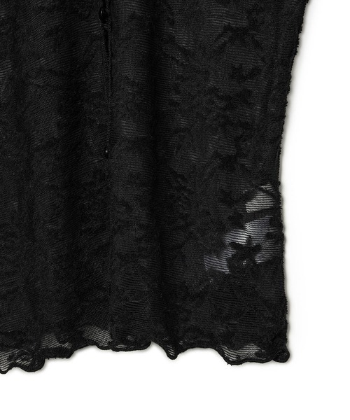 VIS（ビス）の「【前後2WAY】カットジャガードカーディガン【洗える】（カーディガン/ボレロ・レディース・ブラック/オフホワイト・FREE）」の18枚目の写真