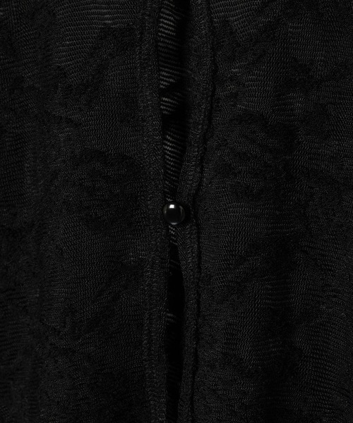 VIS（ビス）の「【前後2WAY】カットジャガードカーディガン【洗える】（カーディガン/ボレロ・レディース・ブラック/オフホワイト・FREE）」の19枚目の写真
