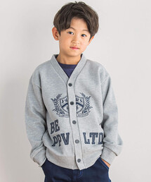 BeBe Petits Pois Vert（ベベプチポワヴェール）の「【店舗限定】厚ワッフルチェックパッチワーク刺しゅうカーディガン(95~150cm)（カーディガン/ボレロ・キッズ）」