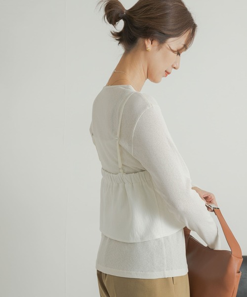 URBAN RESEARCH DOORS（アーバンリサーチドアーズ）の「キャミソールビスチェ（その他トップス・レディース・チャコールグレー/オフホワイト・MEDIUM）」の21枚目の写真