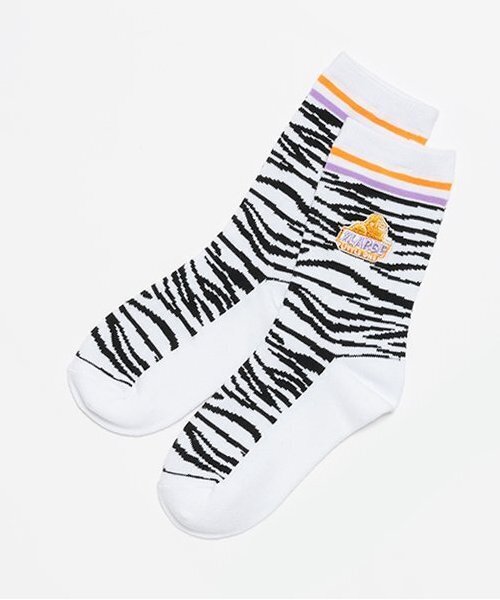 XLARGE KIDS（エクストララージキッズ）の「スランテッドOGゴリラ刺繍ソックス（ソックス/靴下・キッズ・ホワイト/ブラック/ベージュ・13-15cm/17-19cm/15-17cm/19-21cm）」の2枚目の写真