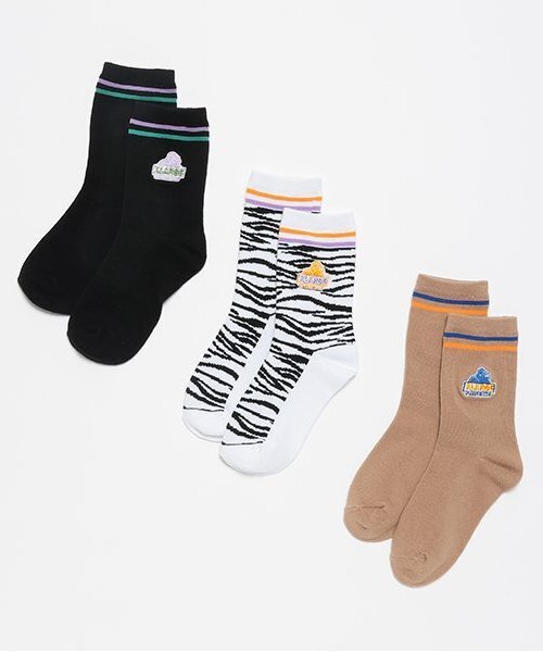 XLARGE KIDS（エクストララージキッズ）の「スランテッドOGゴリラ刺繍ソックス（ソックス/靴下・キッズ・ホワイト/ブラック/ベージュ・13-15cm/17-19cm/15-17cm/19-21cm）」の7枚目の写真