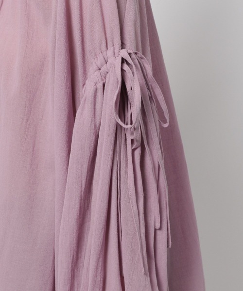 niko and...（ニコアンド）の「袖ギャザーリボンブラウス（シャツ/ブラウス・レディース・ブラウン/ピンク/オフホワイト・FREE）」の18枚目の写真