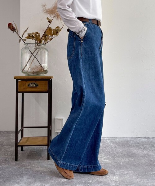 fredy emue（フレディエミュ）の「セミワイドデニムパンツ（デニムパンツ・レディース・サックスブルー/ブルー・36/38）」の11枚目の写真