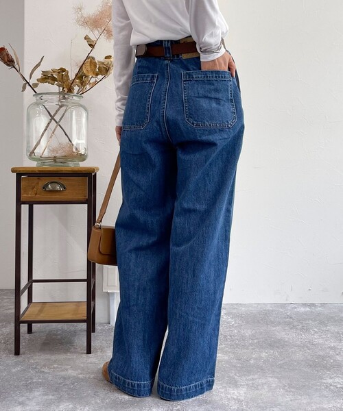 fredy emue（フレディエミュ）の「セミワイドデニムパンツ（デニムパンツ・レディース・サックスブルー/ブルー・36/38）」の10枚目の写真